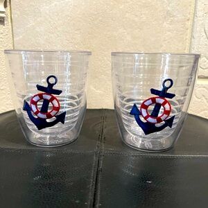2 Tervis tumbler cups anchor nautical